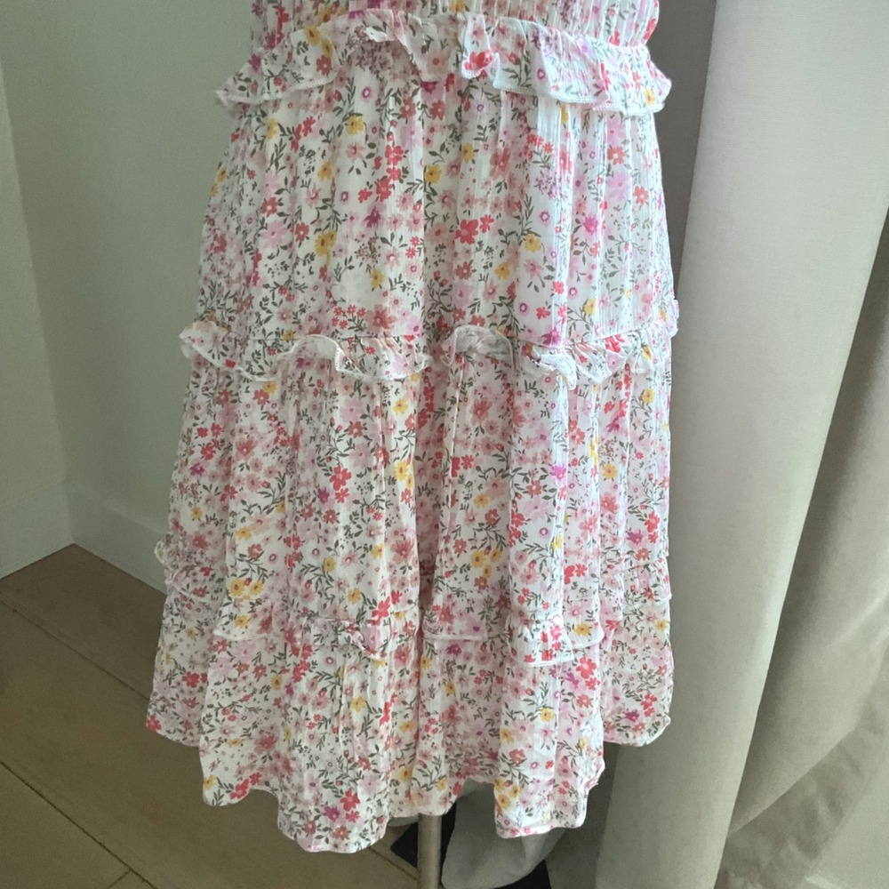 Altar'd State Floral Smocked Tiered Mini Dress BE55762 Womens Medium NWT - Picture 4 of 9